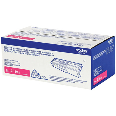 Toner Brother TN-416M (416) Original para HL-L8360CDW / MFC-L8900CDW / L9570CDW Magenta Lacrado com NF e Garantia de 1 Ano