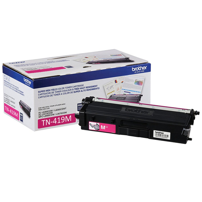 Toner Brother TN-419M (419) Original para HL-L8360CDW / MFC-L8900CDW / L9570CDW Magenta Lacrado com NF e Garantia de 1 Ano