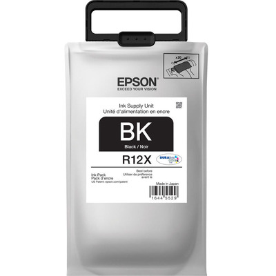 Cartucho Epson TR12X120AL (R12X) Original para WF-R4640 / WF-R5190 / WF-R5690 Preto Lacrado com NF e Garantia de 1 Ano