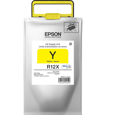 Cartucho Epson TR12X420AL (R12X) Original para WF-R4640 / WF-R5190 / WF-R5690 Amarelo Lacrado com NF e Garantia de 1 Ano
