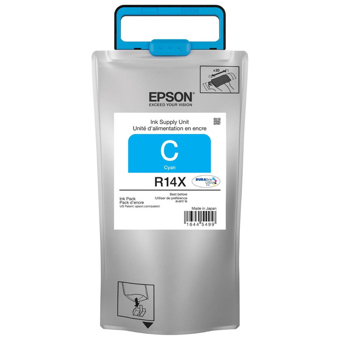 Cartucho Epson TR14X220AL (R14X) Original para WF-R5190 / WF-R5690 Ciano Lacrado com NF e Garantia de 1 Ano