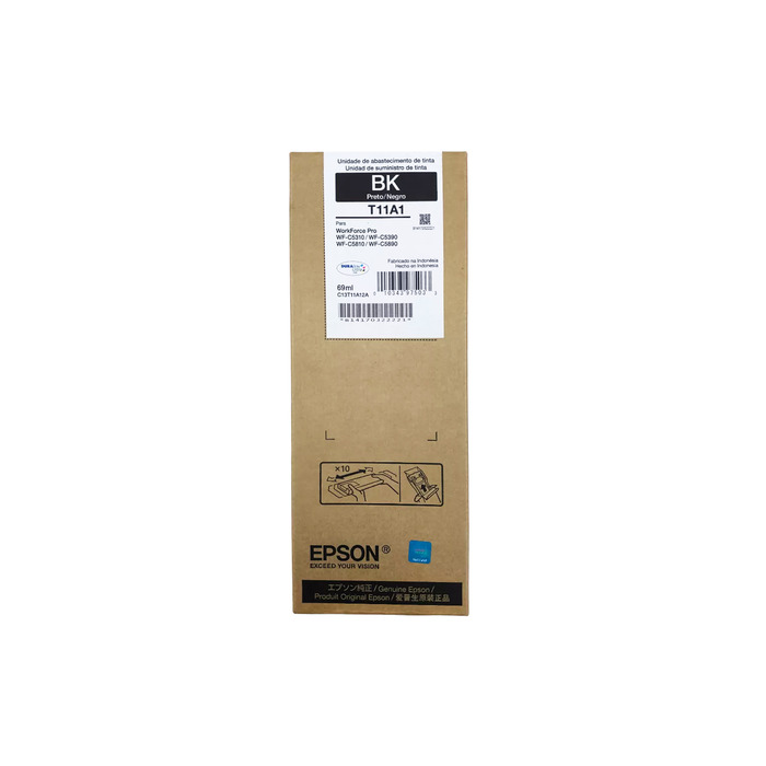 Cartucho Epson T11A120 (T11A1) Original para WF-C5310 / WF-C5390 / WF-C5810 / WF-C5890 / WF-C5310 / WF-C5390 / WF-C5810 / WF-C5890 Preto Lacrado